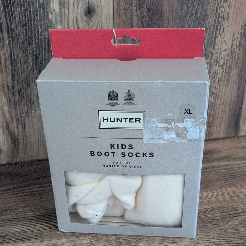 NIB Hunter Kids XL Cream Boot Socks